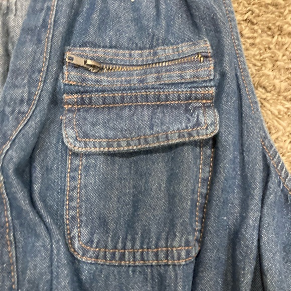 J. Gee sleeveless denim dress full zip front, mocked elastic waist likely a M Sz - Picture 2 of 16